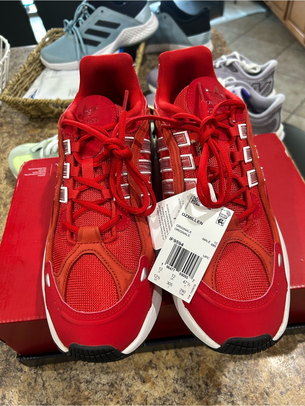 adidas Ozmillen Better Scarlet White/red Men’s Sz 12.5  Shoe was try on . No box